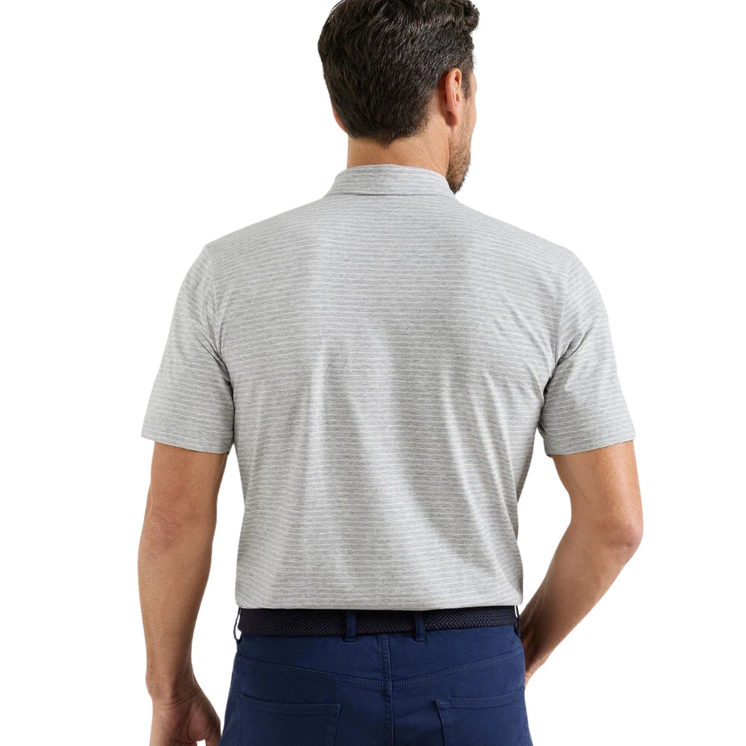 Gilman Crown Flex Cotton Polo in Grey Heather