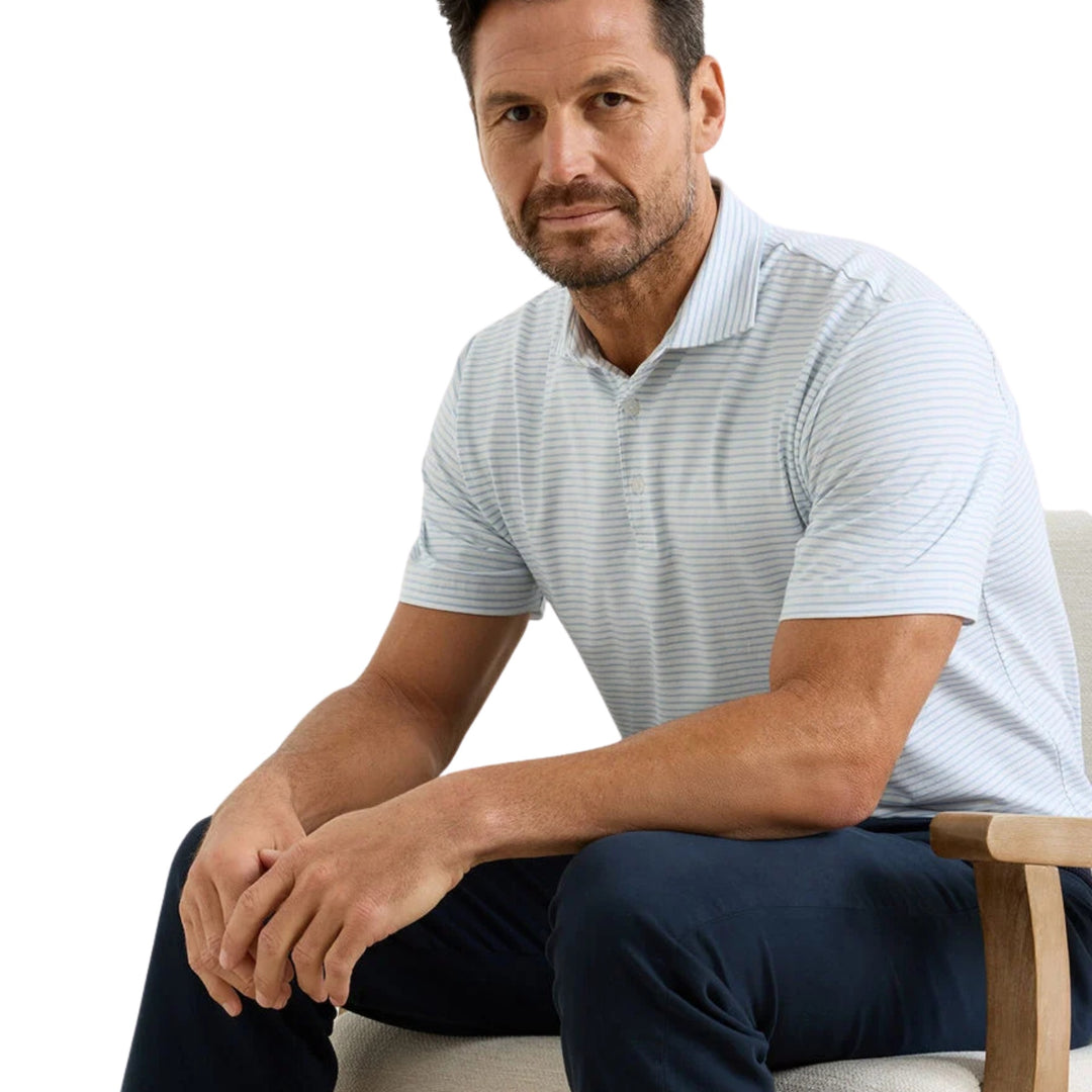 Gilman Crown Flex Cotton Polo in White