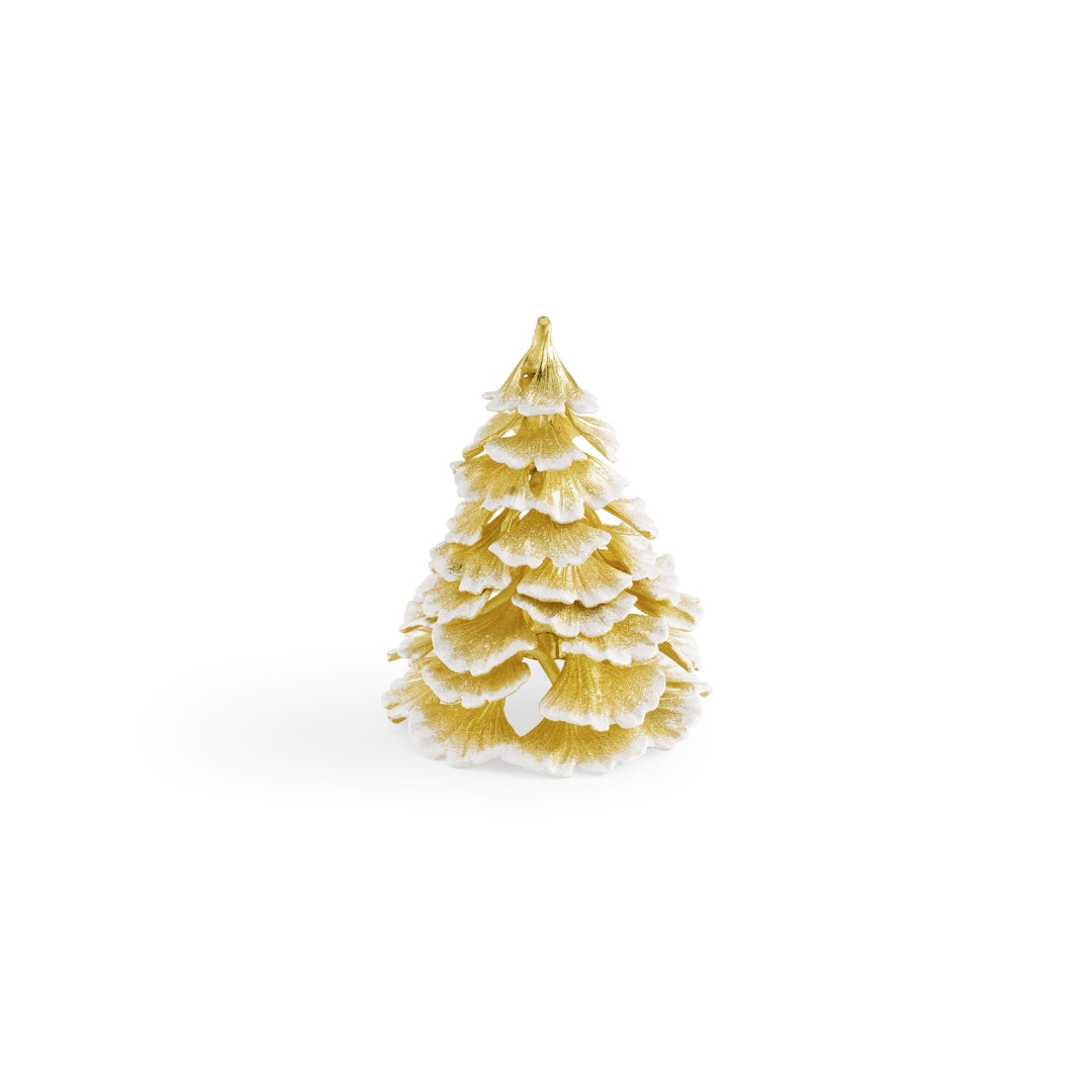 Ginkgo Gold Frost Christmas Tree in Small