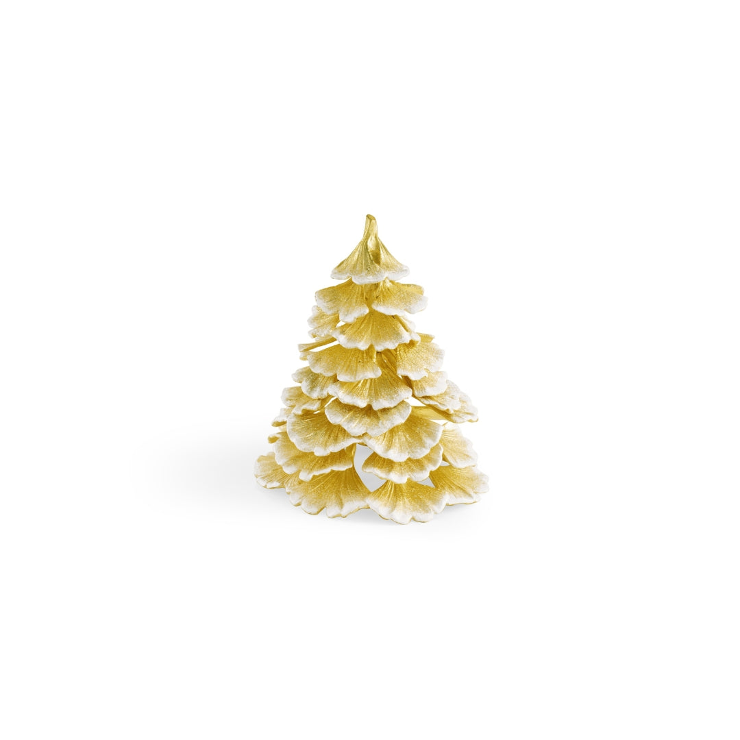 Ginkgo Gold Frost Christmas Tree in Small