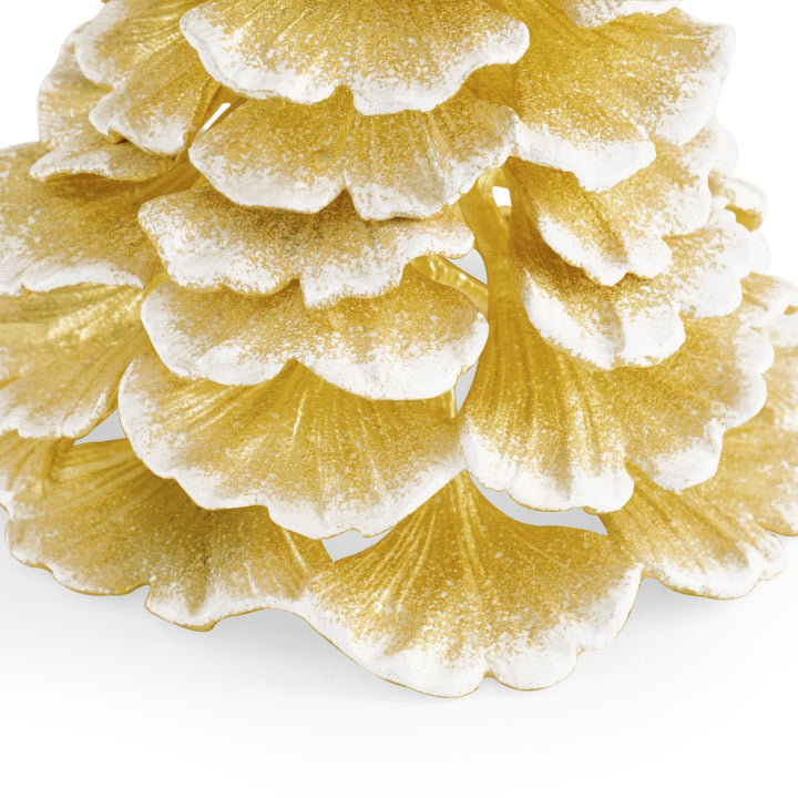 Ginkgo Gold Frost Christmas Tree in Small