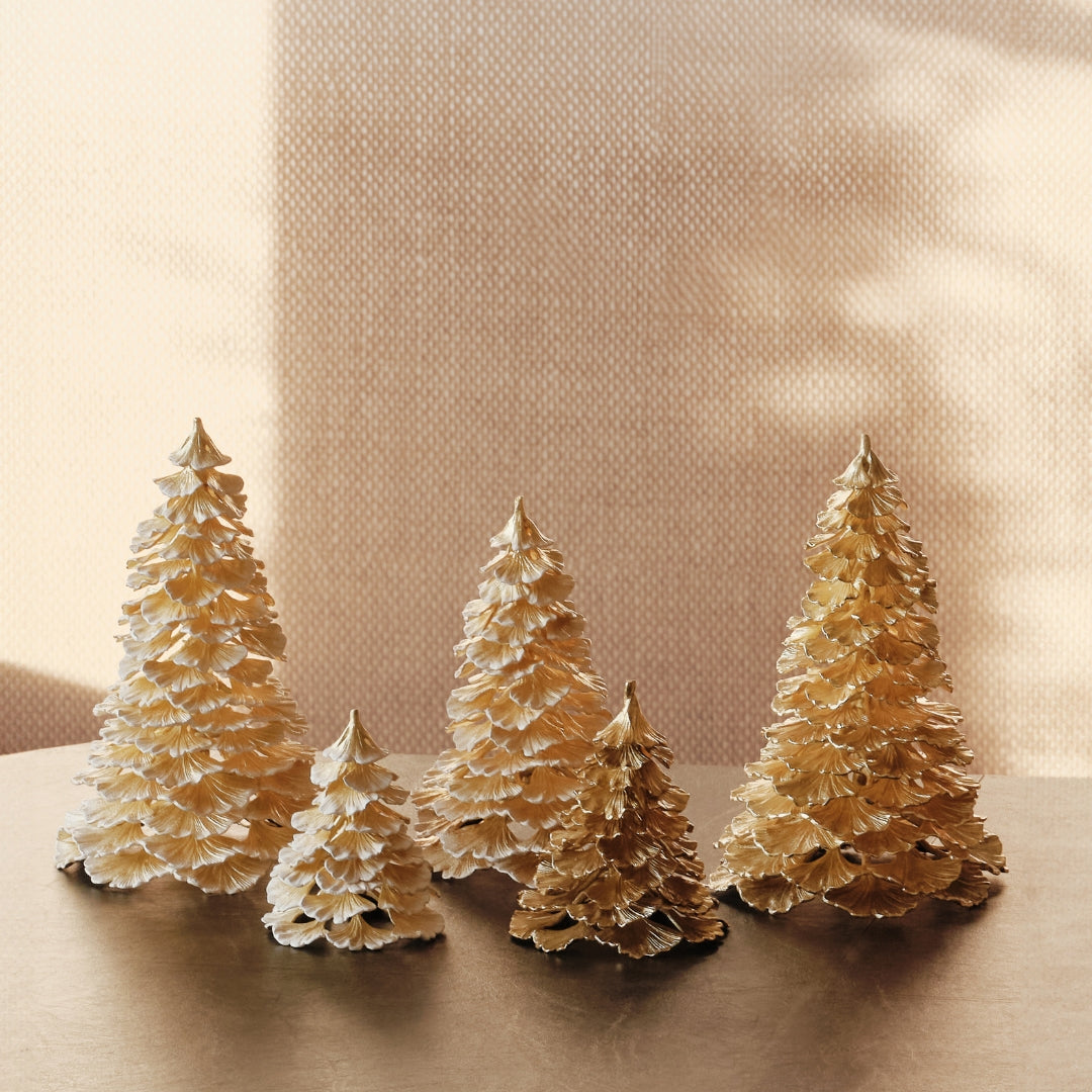 Ginkgo Gold Frost Christmas Tree in Small