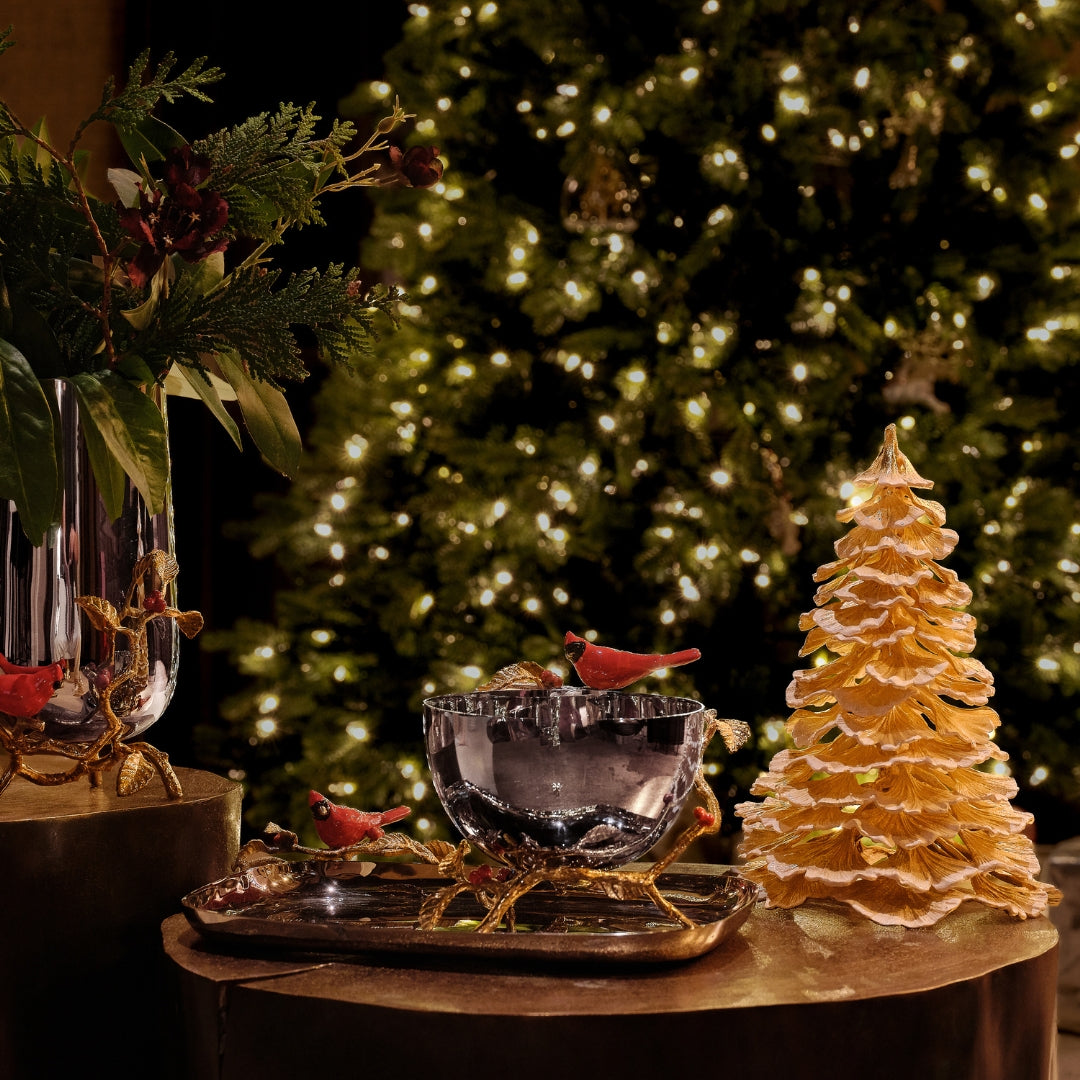 Ginkgo Gold Frost Christmas Tree in Small