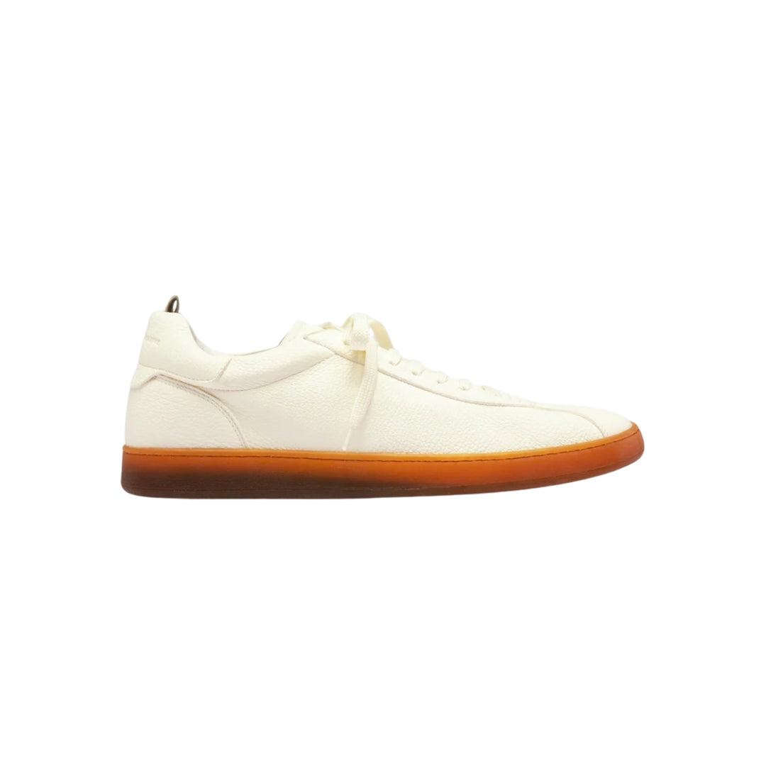 Ginnasio 001 Leather Sneaker in Bianco