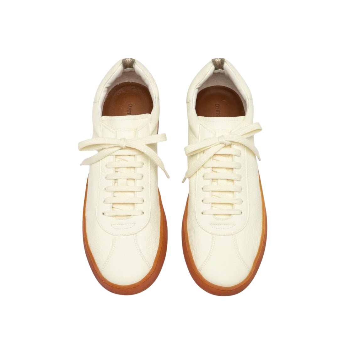 Ginnasio 001 Leather Sneaker in Bianco