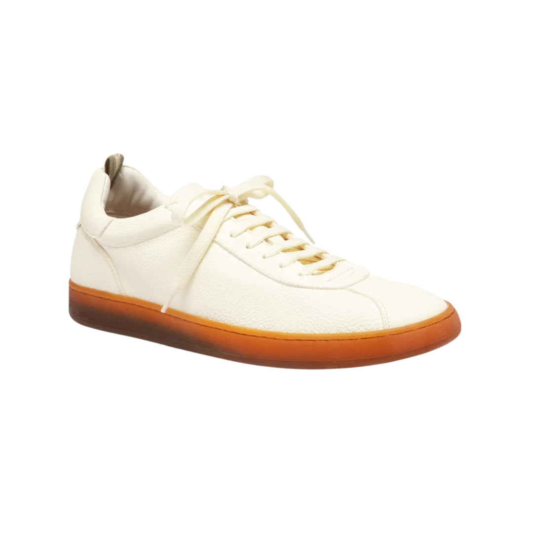 Ginnasio 001 Leather Sneaker in Bianco