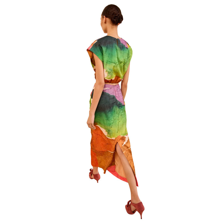 Gisella Satin Crop Top in Nature Abhors A Vacuum