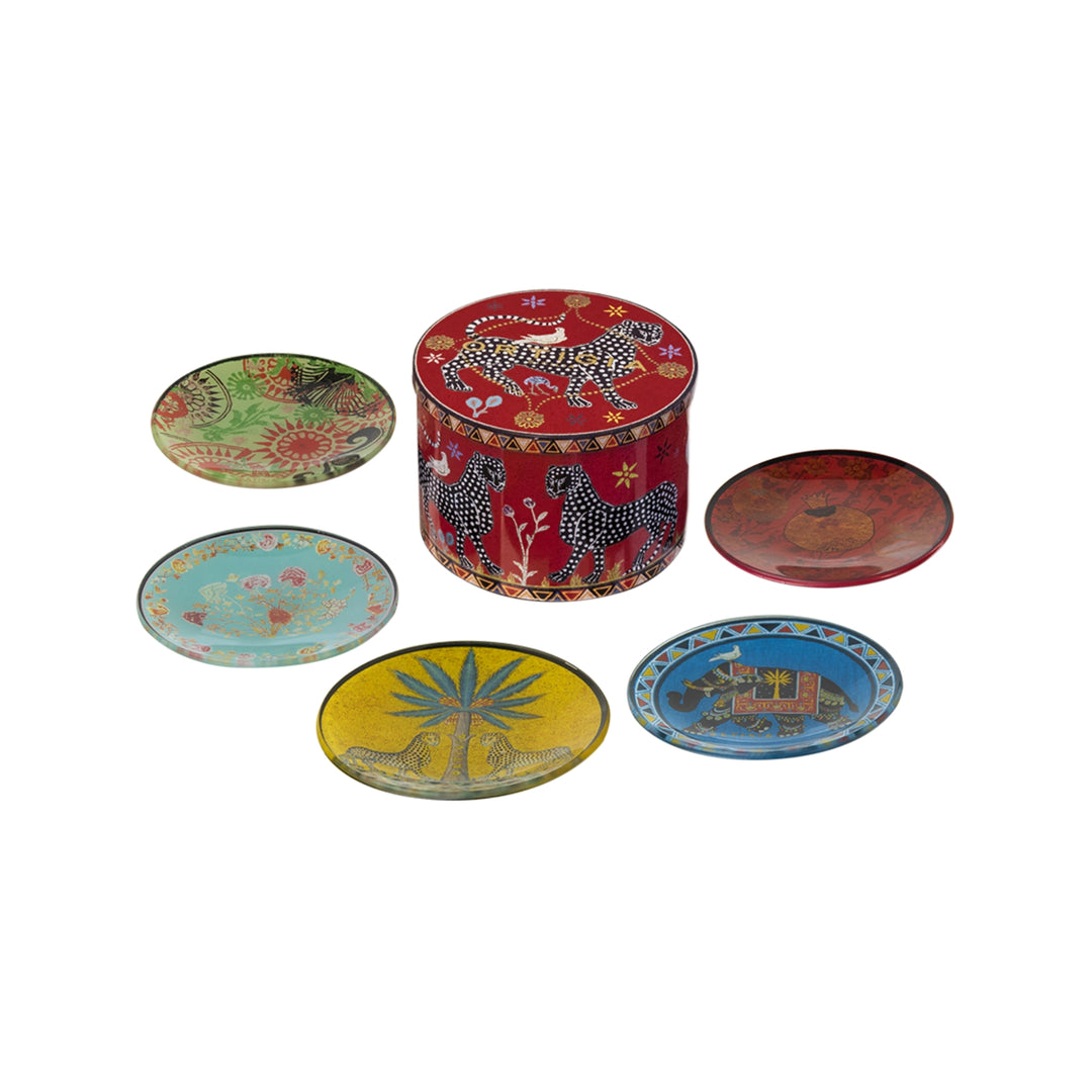 Tin 5 Glass Plates