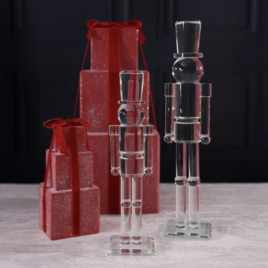 Glass Decor Nutcracker, 12"