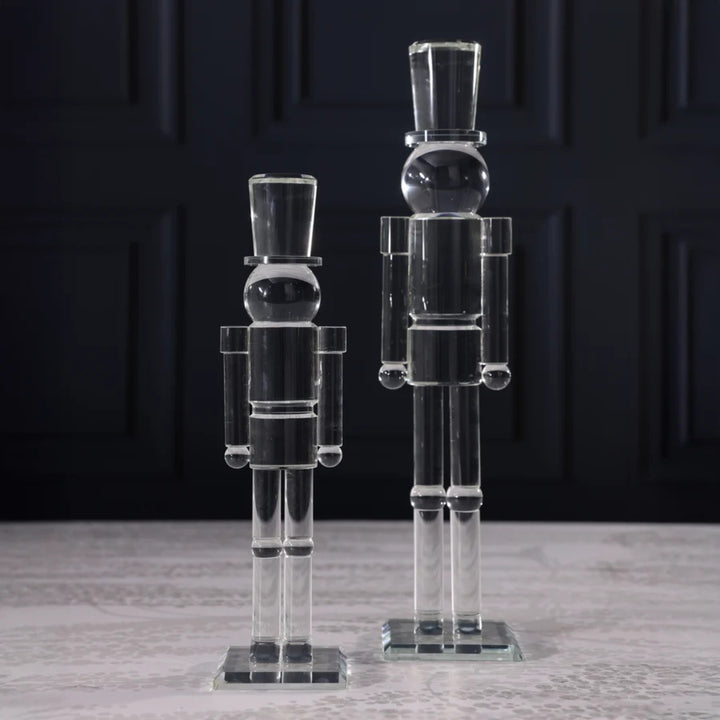 Glass Decor Nutcracker, 16"