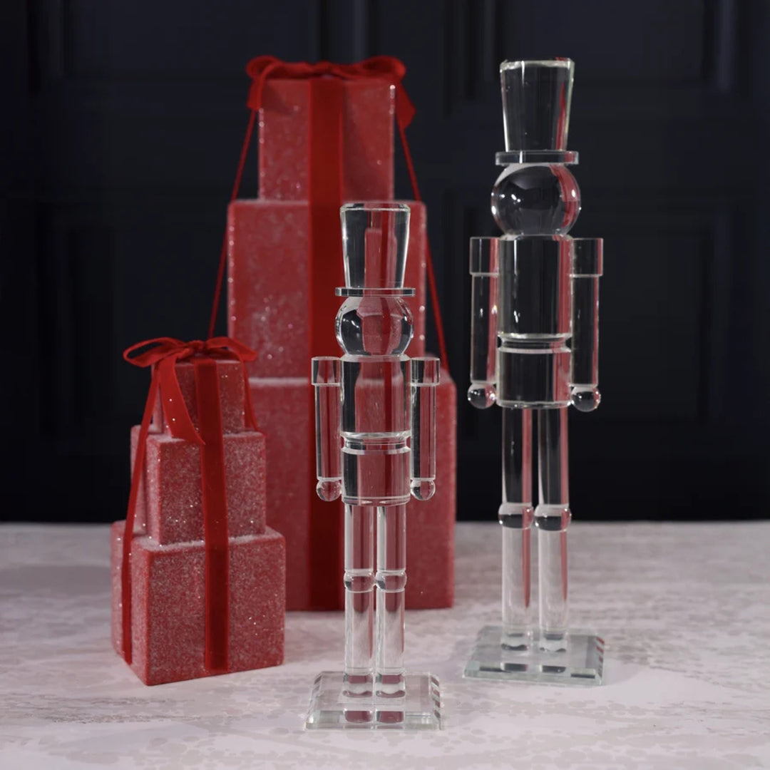 Glass Decor Nutcracker, 16"