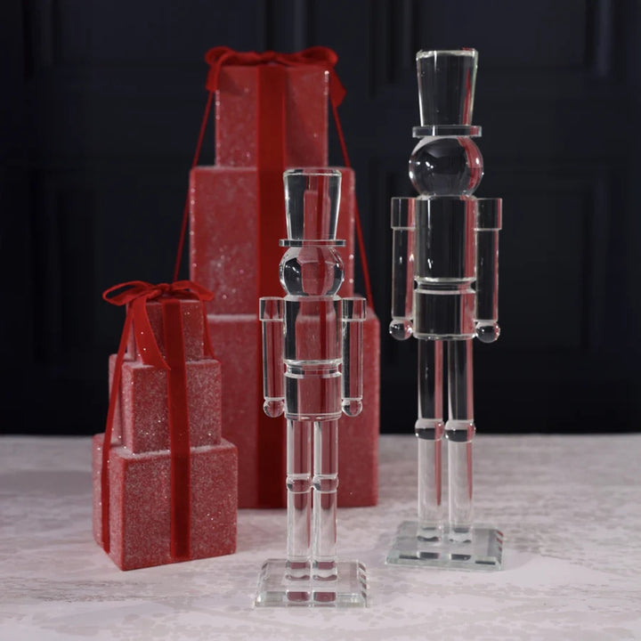 Glass Decor Nutcracker, 16"