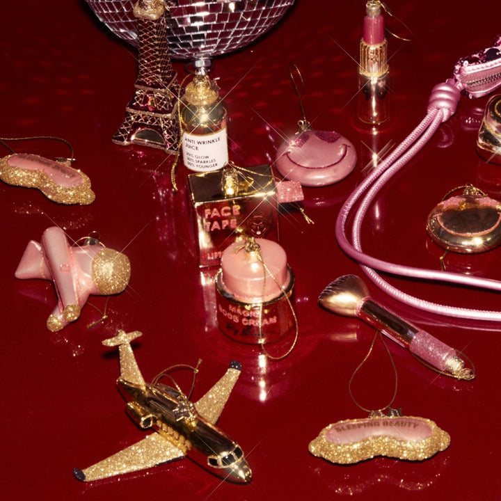 Gold Airplane Ornament