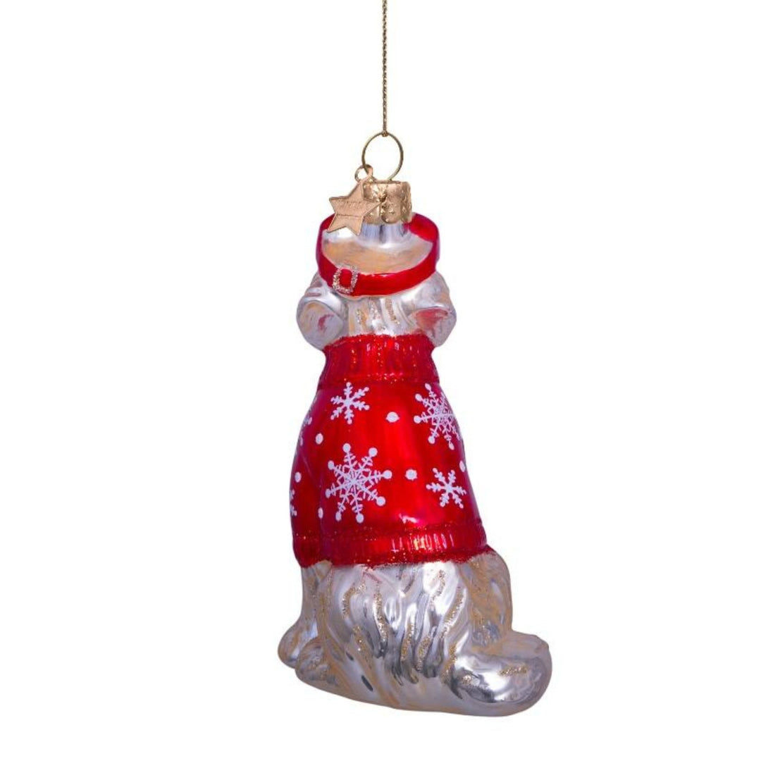 Golden Retriever with Red Ski Outfit Ornament