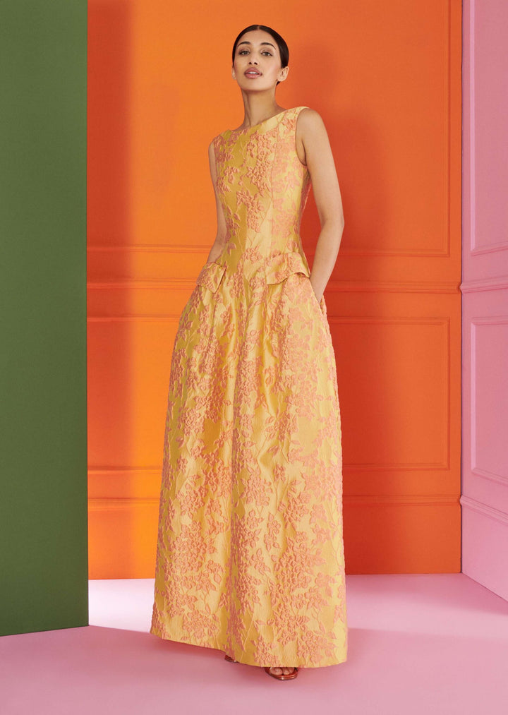 Mimosa Jacquard Gown