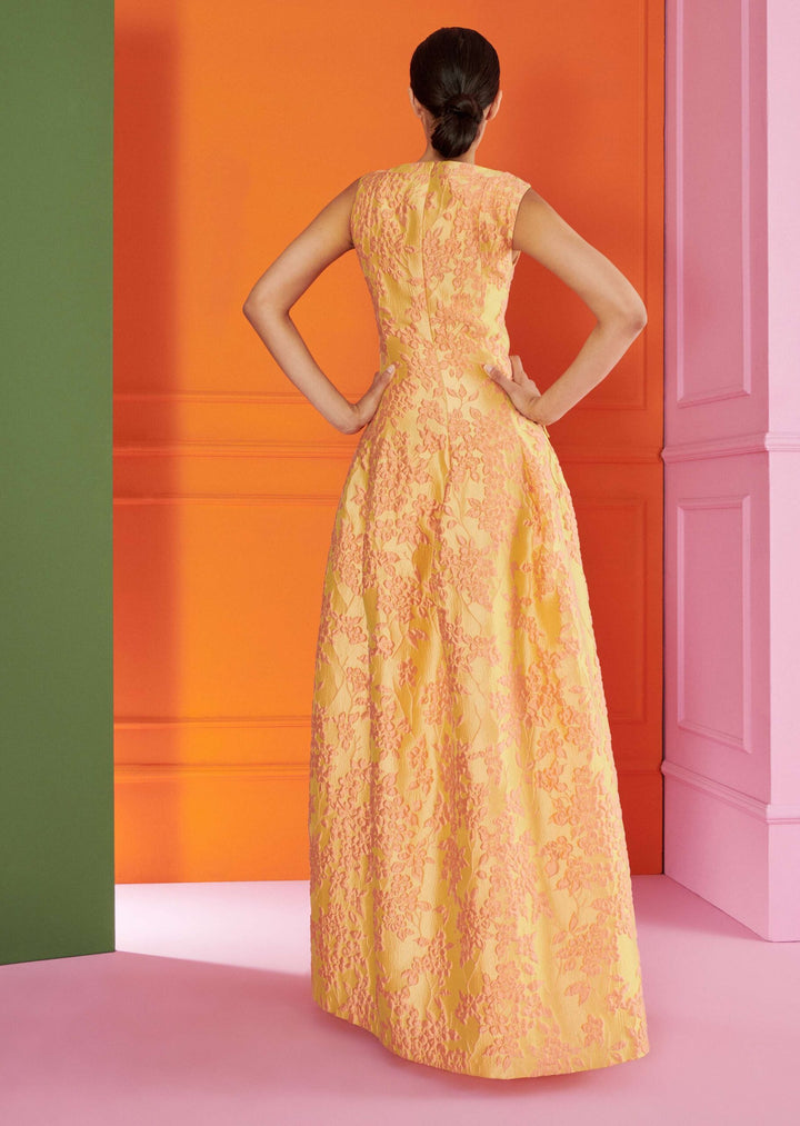 Mimosa Jacquard Gown