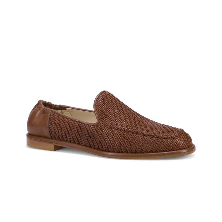 Gracelyn Woven Loafer in Antique Cognac