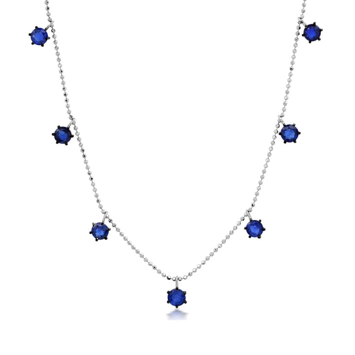 2ct Blue Sapphire Floating Necklace - No Color - NONE