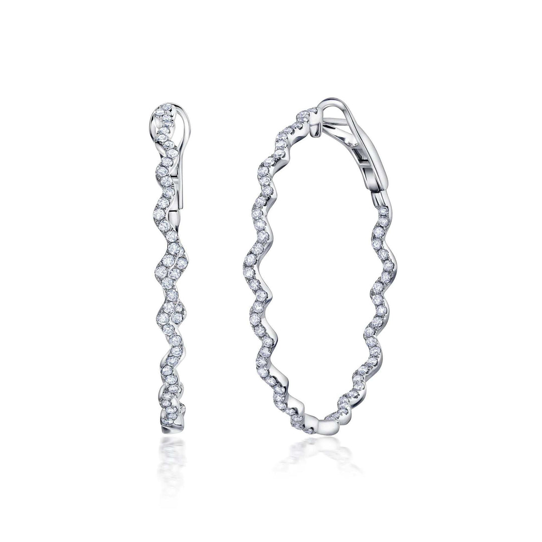 Rio Diamond Inside Outside Hoop Earrings