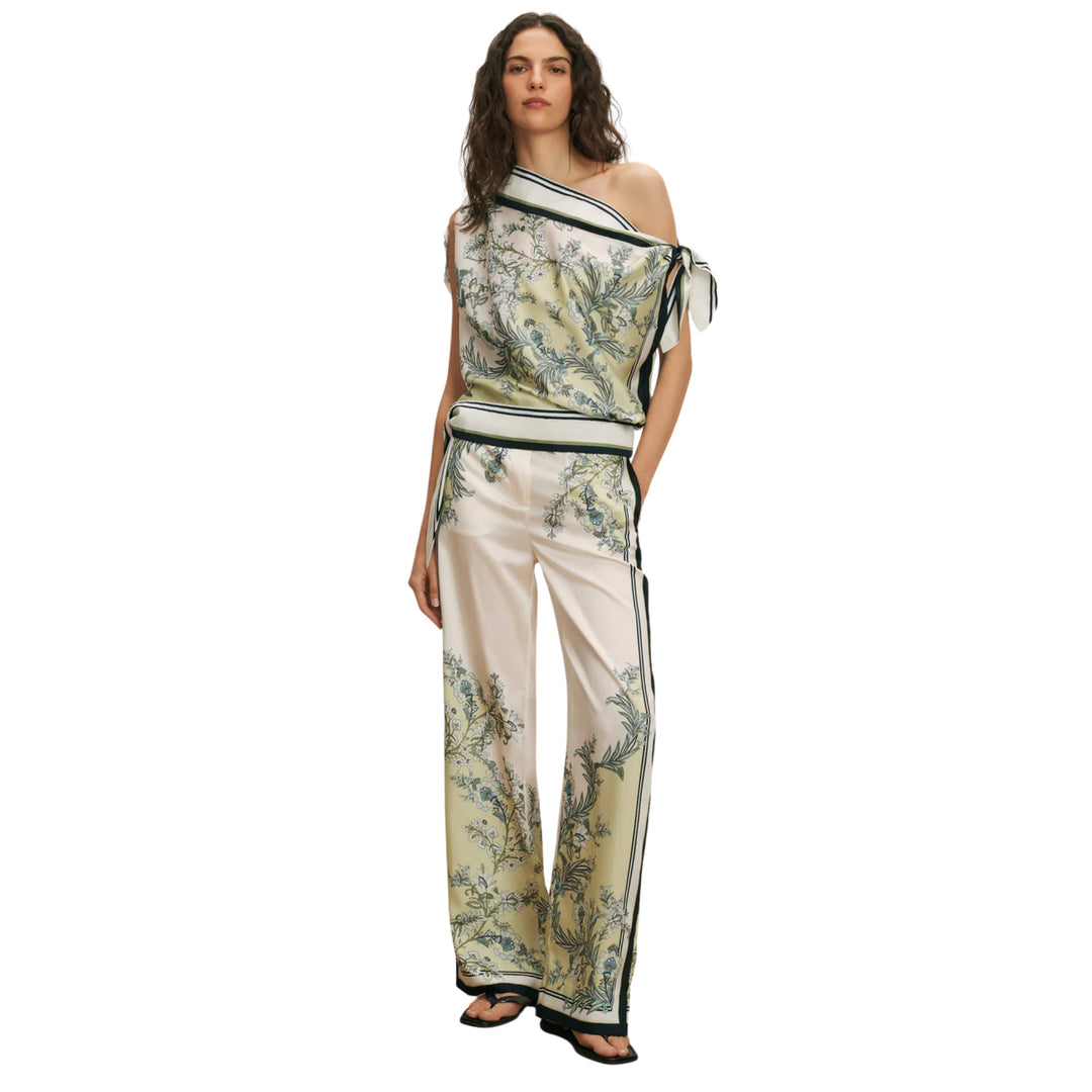 Grigore Pant in Light Pistachio Multi