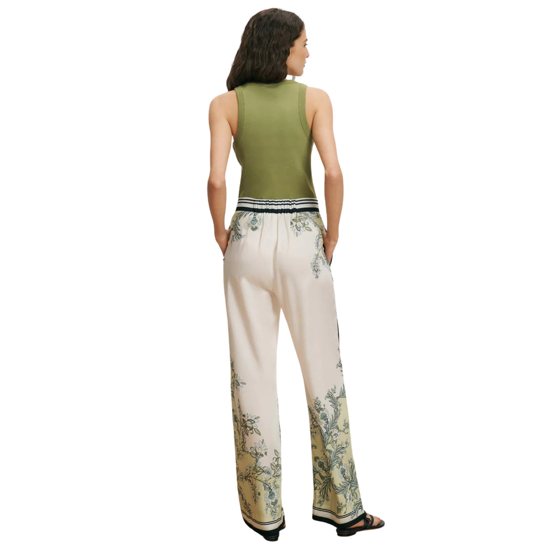 Grigore Pant in Light Pistachio Multi