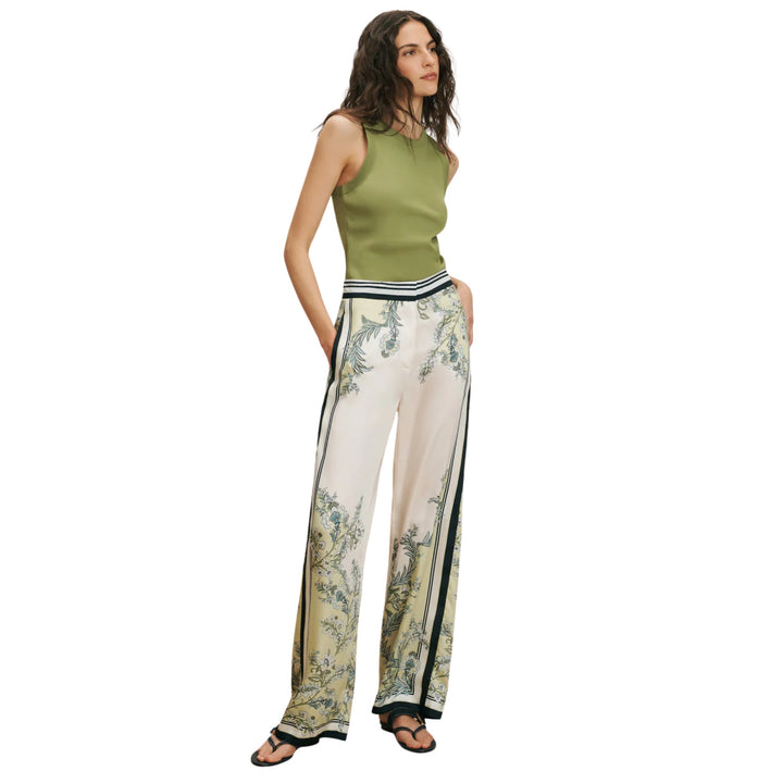 Grigore Pant in Light Pistachio Multi