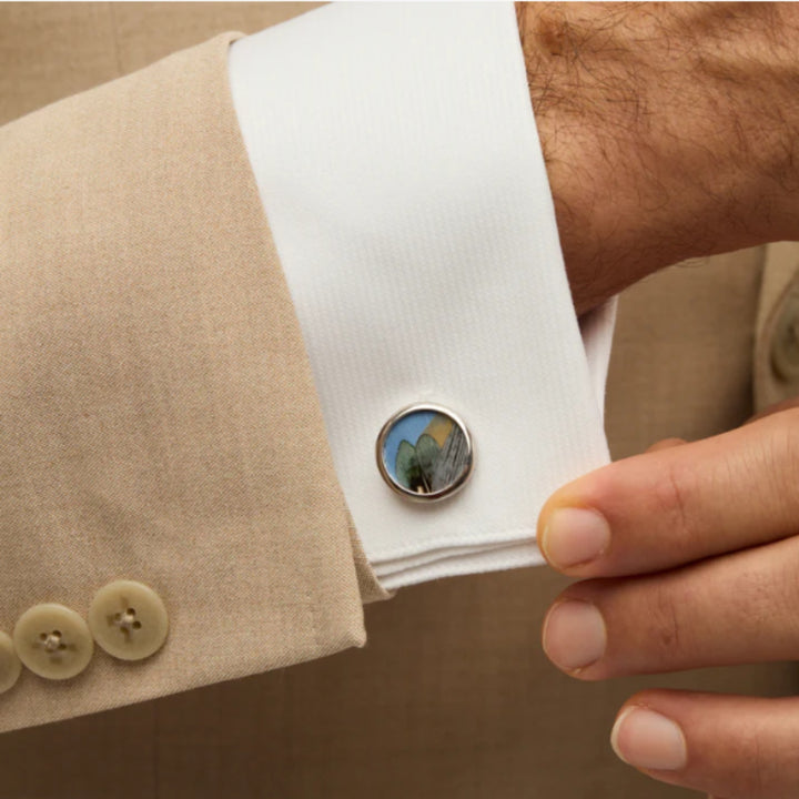 Guana Cufflinks Rhodium