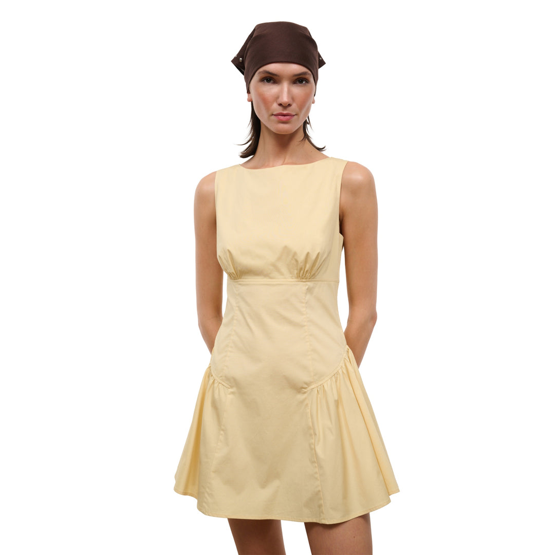 Gwen Mini Dress in Butter