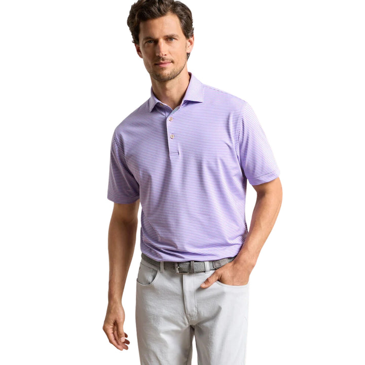 Hales Performance Jersey Polo in Purple Iris