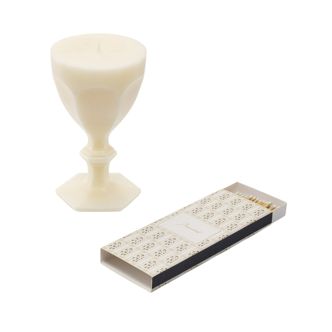 Harcourt Glass Candle - Ivory