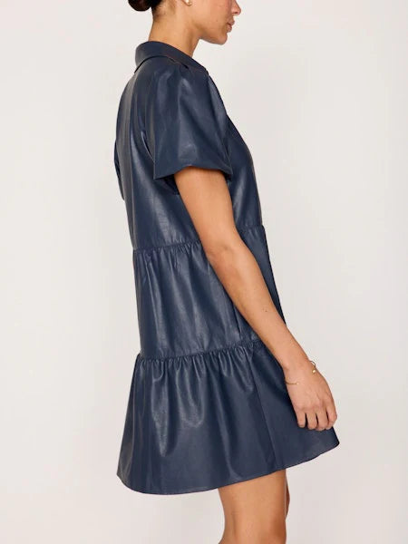 Havana Vegan Leather Mini Dress