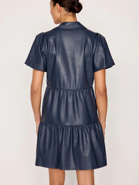Havana Vegan Leather Mini Dress