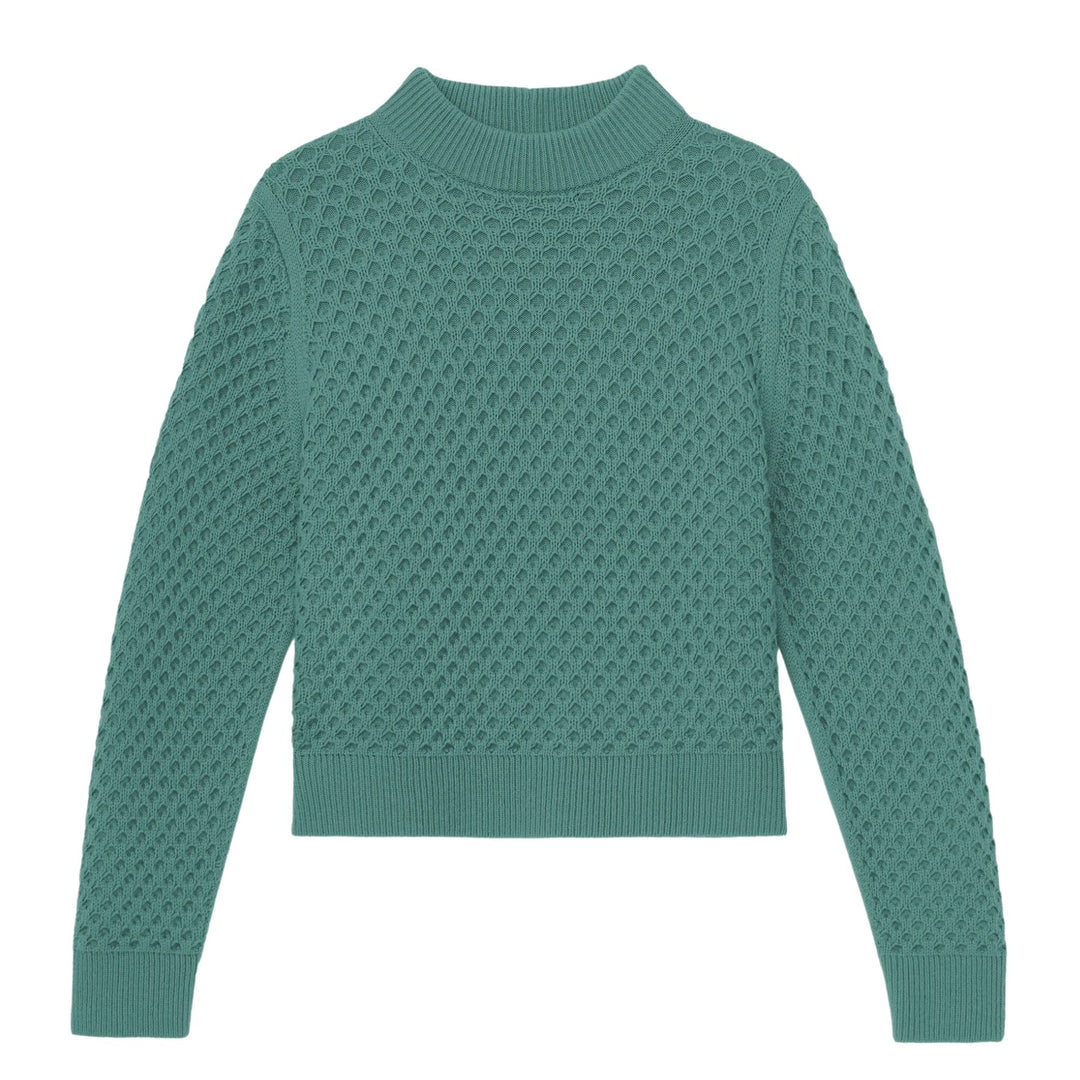 Responsible Wool-Cashmere Textured Stitch Drop Shoulder Sweater