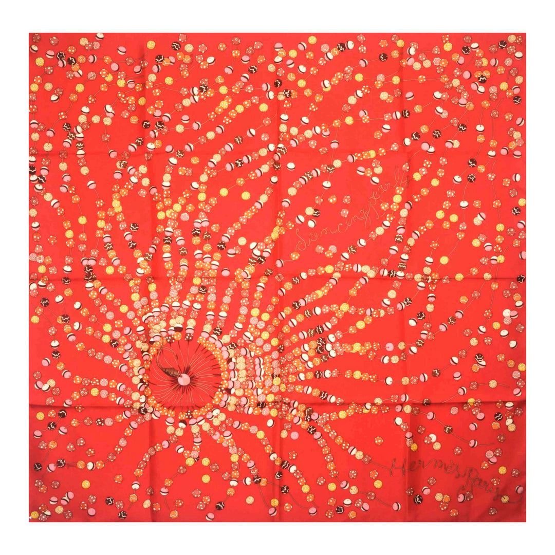 Hermès Red Silk Scarf 90