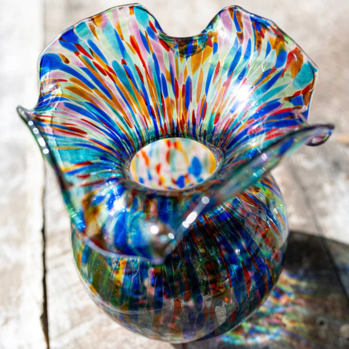 Hibiscus Glass Carnevale Bud Vase