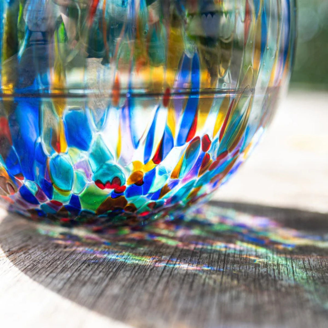 Hibiscus Glass Carnevale Medium Fluted Vase