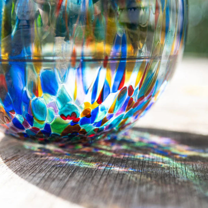 Hibiscus Glass Carnevale Medium Fluted Vase