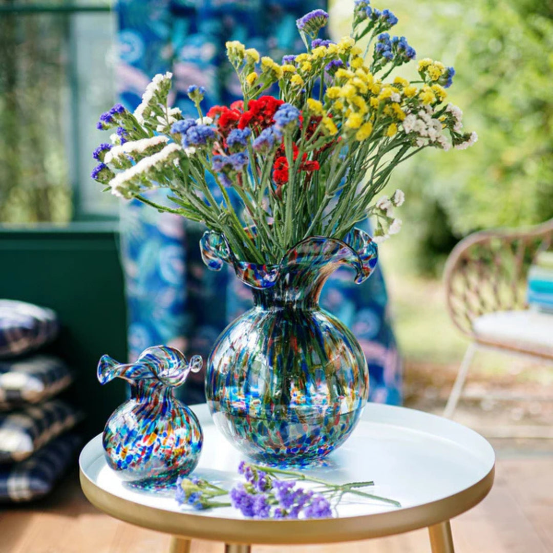 Hibiscus Glass Carnevale Medium Fluted Vase