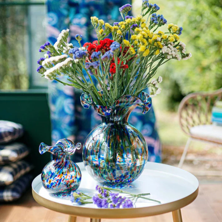 Hibiscus Glass Carnevale Medium Fluted Vase