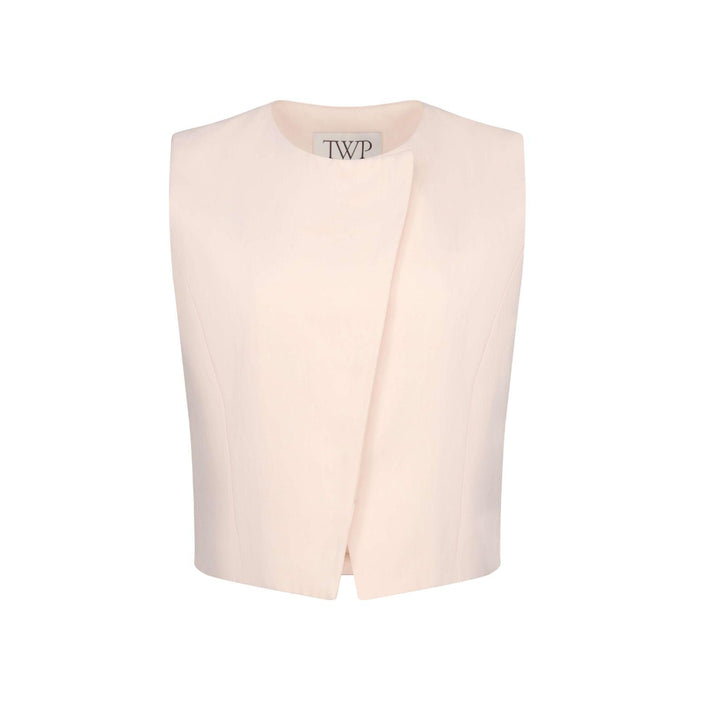 High Neck Hidden Placket Vest