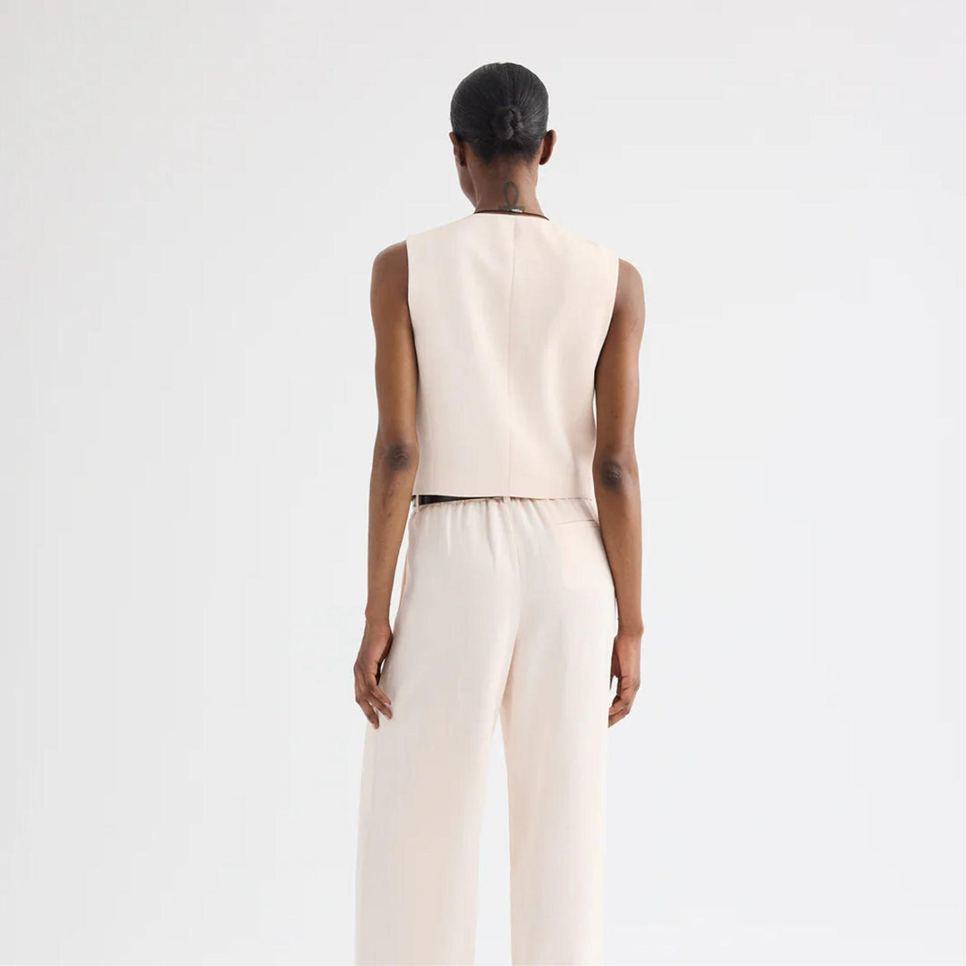 High Neck Hidden Placket Vest