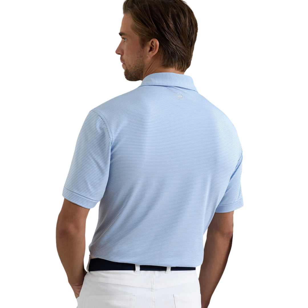 Highlands Performance Jersey Polo in Stream Blue