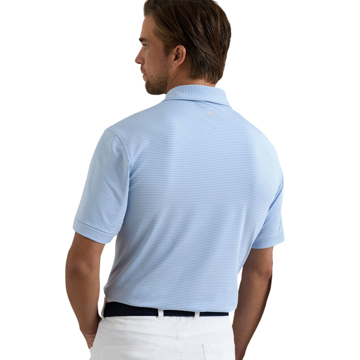 Highlands Performance Jersey Polo in Stream Blue