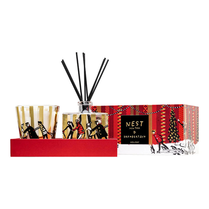 Holiday Candle & Reed Diffuser 2PC Seasonal Gift Set