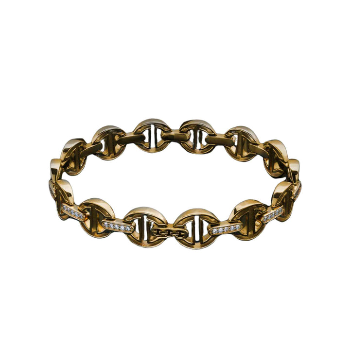 Small Link Diamond MMV YG Bracelet