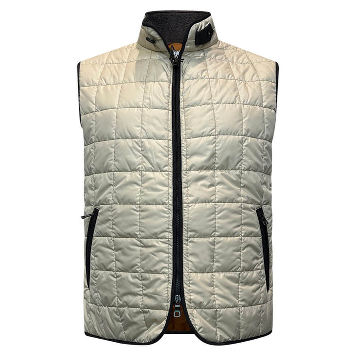 Made from water resistant nylon.  2-way front zipper. Zippered hand pockets. 2 interior zippered pockets.