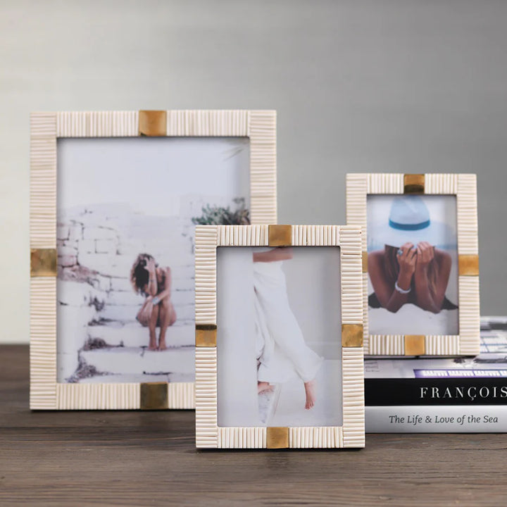 Maha Bone w Brass Trim Frame 8x10