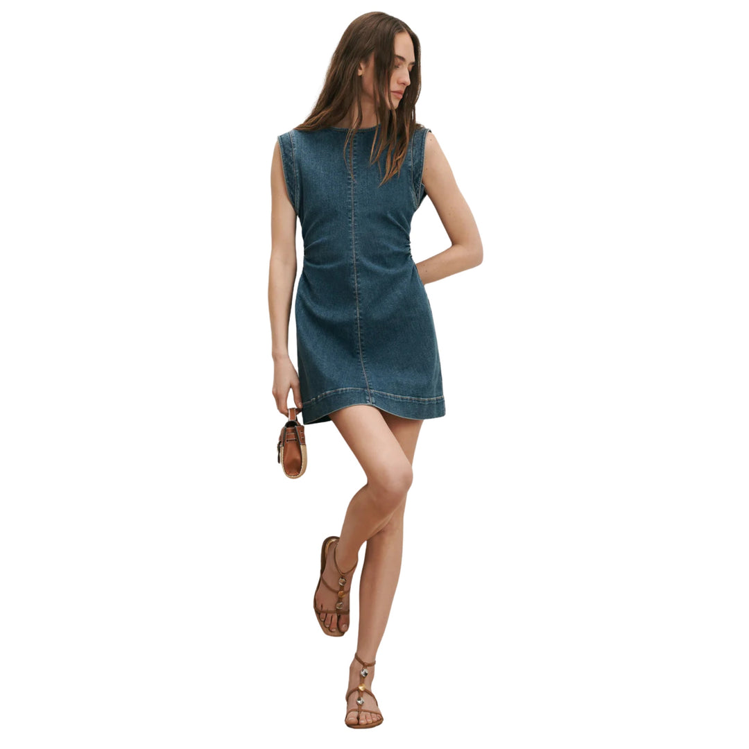 Imara Mini Dress in Dark Bright Blue