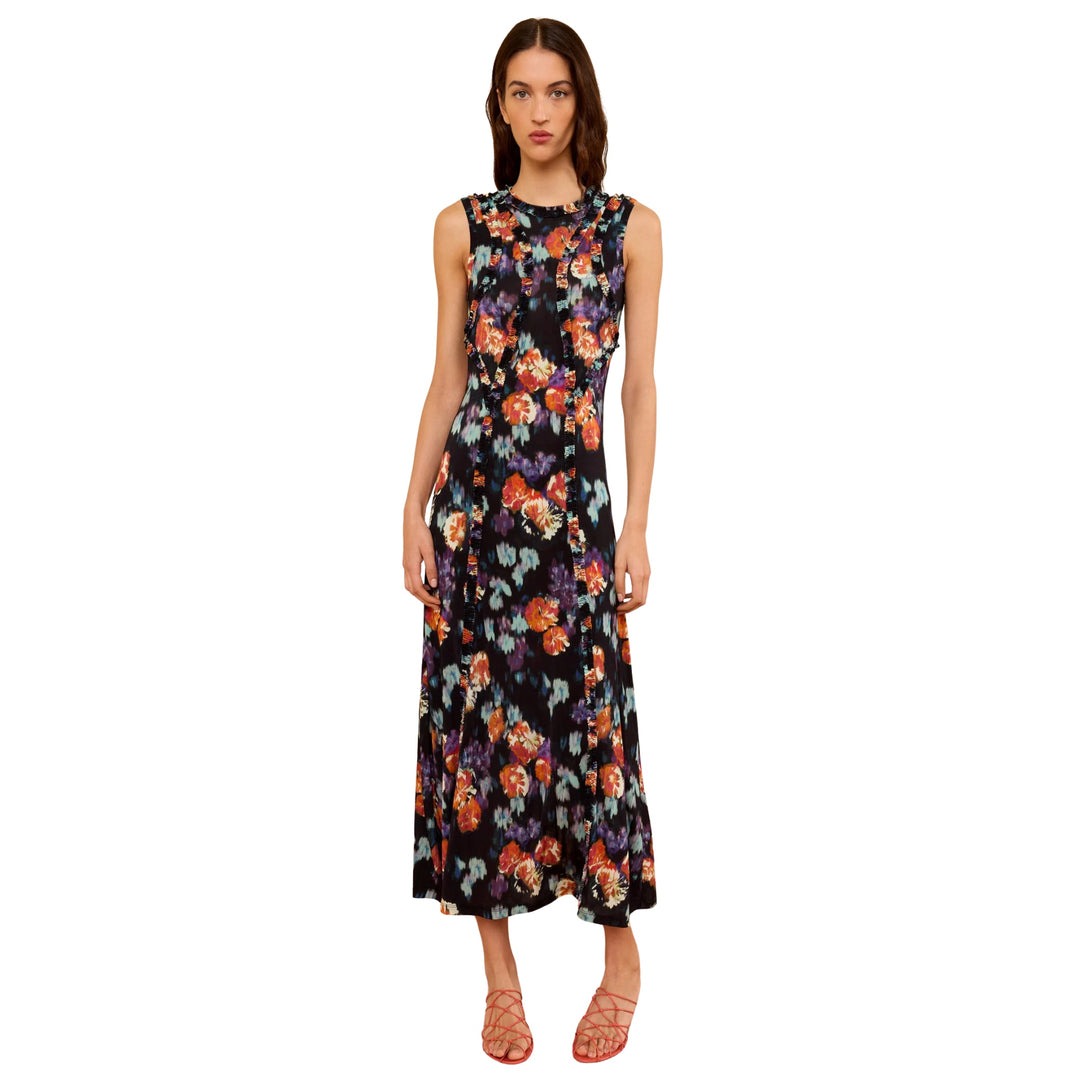 Isabelle Sleeveless Jersey Dress in Nocturne