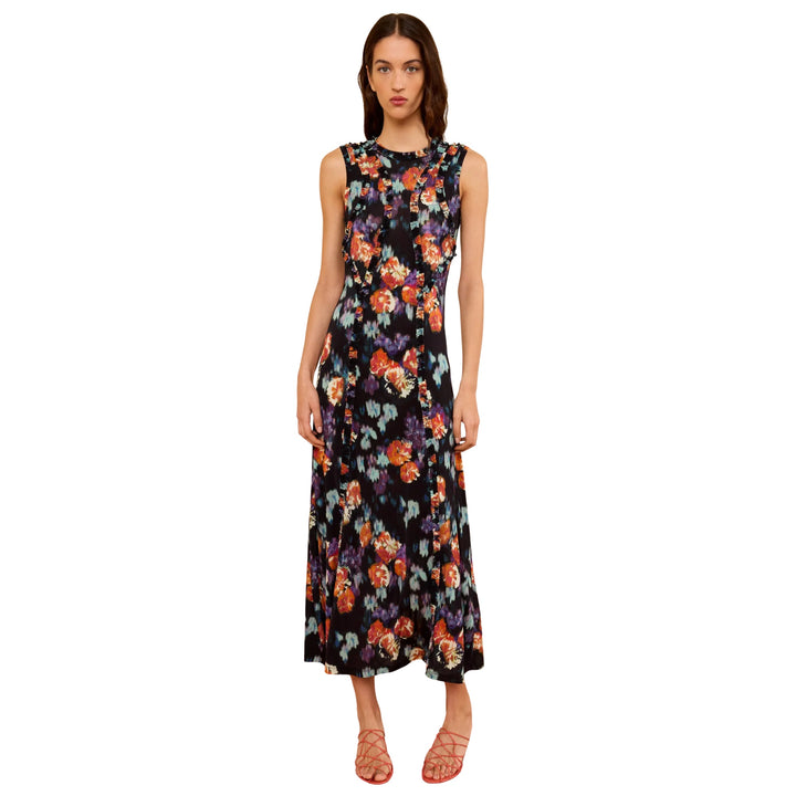 Isabelle Sleeveless Jersey Dress in Nocturne